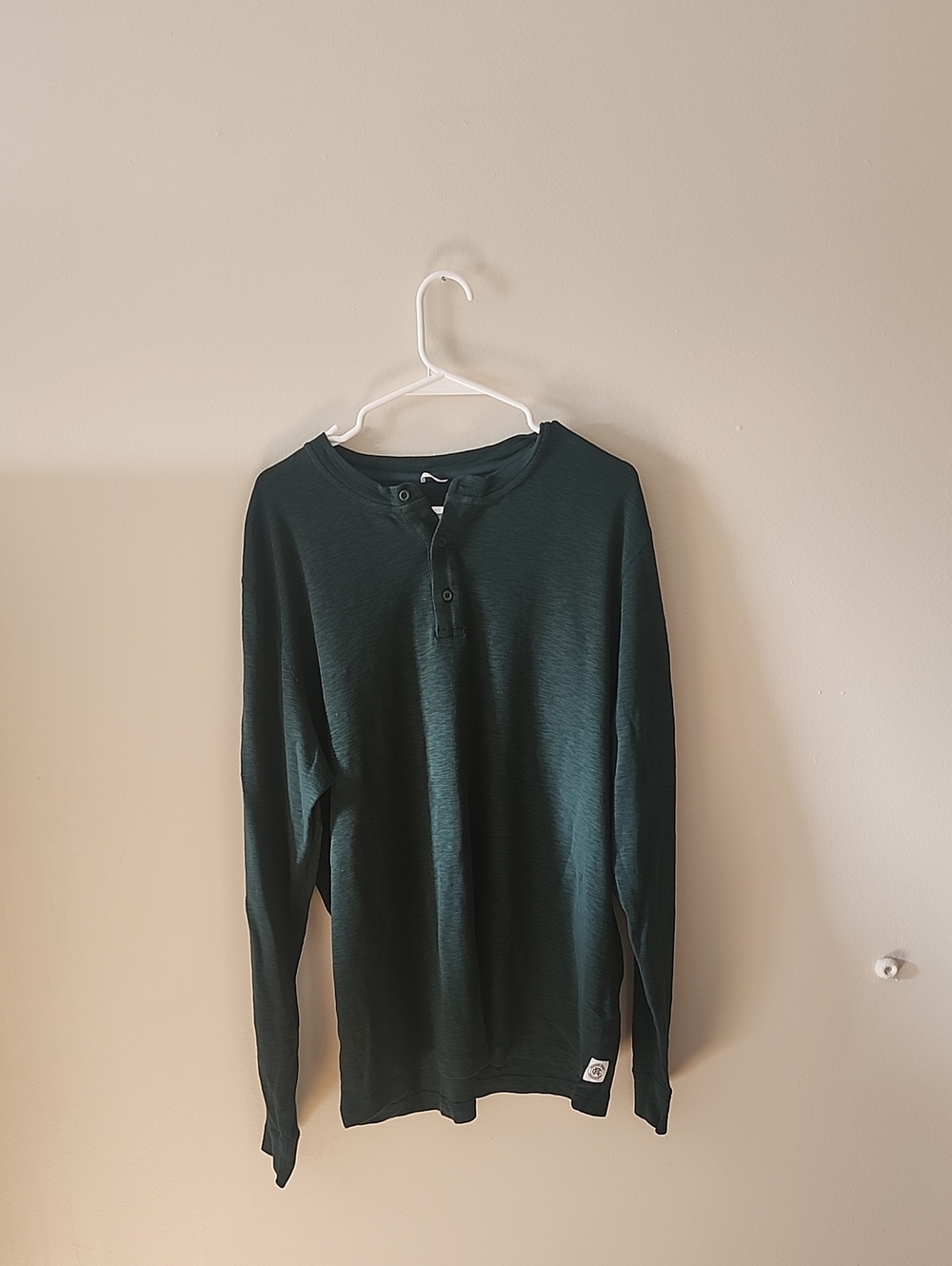 Reigning Champ Dark Green Long-Sleeve Henley